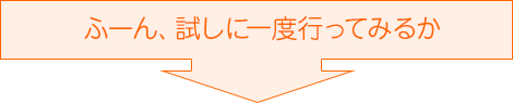 ふーん、試しに一度行ってみるか